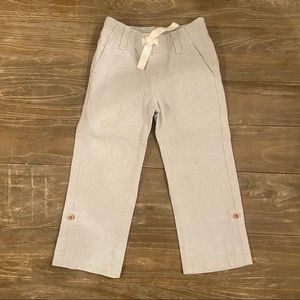 Janie and Jack Adjustable Linen Capri/Pants - Size 3